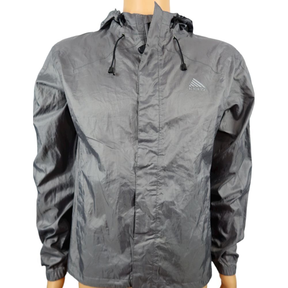 Kelty Logo‎ Gray Windbreaker Jacket Sz S Hiking Backpacking Camping